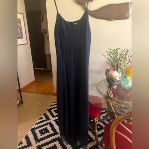 NWT $90 Bar III Navy maxi dress with liner to above knee. Flowy & light. Size 14